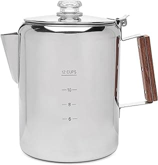 COLETTI Bozeman Percolator Coffee Pot — NO Aluminum or Plastic [12 cup]