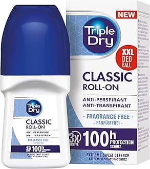 Triple Dry Classic Fragrance Anti-Perspirant Roll On | 100-Hour Protection Against Excessive Sweating| Fights Odour| Triple Active Formula | Classic Fragrance | Clinically Proven | Unisex