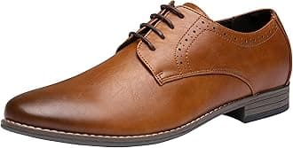 JousenMen's Oxford Plain Toe Dress Shoes Classic Formal Derby Shoes