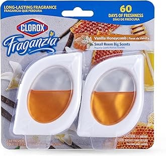 Fraganzia Small Rooms Air Freshener, Vanilla Honeycomb - Peel & Place, No-Plug, Battery-Free for Closets, Laundry Room, Entry Way, Bathroom, Locker, 0.25 Fl Oz Each, 2 Count
