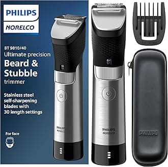 Philips Series 9000, Ultimate Precision Beard And Hair Trimmer With Beard Sense Technology For An Even Trim, Bt9810/40 - Men, Battery Powered