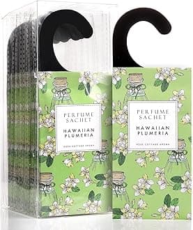 - Large 12 Packs Hawaiian Plumeria Hanging Closet Air Freshener Scented Sachets Long Lasting Smell Goods