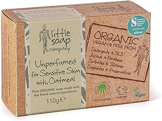 Organic Range - Unperfumed Soap Bar for Sensitive Skin, 110g | Natural, Vegan, Cruelty Free | Unscented with English Oatmeal, No SLS or Parabens |Gentle Solid Soap for Hands & Body