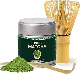 - AA Ceremonial Matcha Green Tea Essential Set | 30g Matcha, Bamboo Whisk & Scoop | Perfect for gifting