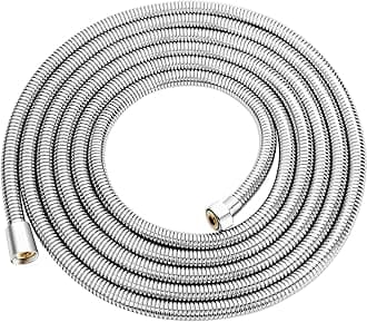 Aopoy Long Shower Hose 3 Meters, 118" Metal Stainless Steel Shower Pipe, Anti-Kink and Leakproof, Bathroom Shower Cable, Easy DIY Replacement
