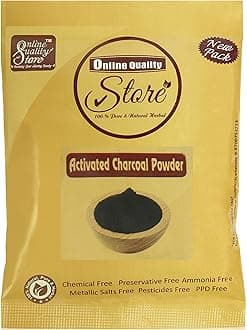Online Quality Store Activated Charcoal Powder for Face and Body, (50g, Pack of 1,Pure & Natural, Face & body)