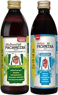 - Multani Pachmeena Digestive Tonik & Pachmeena Liquid Sugar Free (No Added Sugar) Combo Pack of 2 | Laxative For Constipation Relief, Bloating & Abdominal Discomfort | (300 Ml Each)