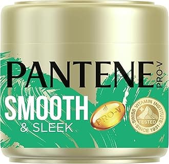 Pantene Smooth and Sleek Hair Mask, Keratin Hair Mask, Up to 72H of Smooth and Shiny Hair in 1 use, 300 ml