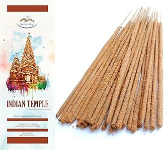 Indian Temple Incense Sticks - Artisan Luxury Masala Incense - Handmade Long-Burning Incense 20+ Sticks - Divine Scent for Home & Meditation