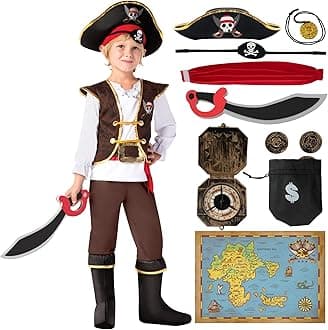 Spooktacular Creations Halloween Pirate Costume Kids, Boys Pirate Costume Set for Toddler Halloween DressUp, Themed Party