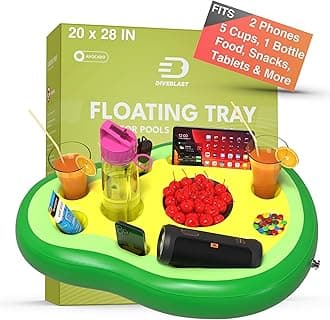 Avocado Floating Drink Holder for Pool, Hot Tub Accessories for Adults - Pool Drink Holder Floats, Swimming Pool Accessories for Adults, Drink Floaties for Pool, Pool Drink Floats (Green)