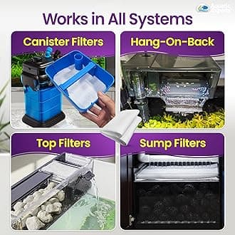 Aquatic Experts Aquarium Polishing Filter Pad, Water Polishing Pad for Aquarium Filters, Filter Floss for Fish Tank Filters, (100 Micron, 24" x 36" - 4 Pack)