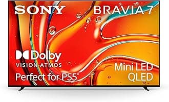 Sony 65 Inch Mini LED QLED 4K Ultra HD TV BRAVIA 7 Smart Google TV with Dolby Vision HDR and Exclusive Features for PlayStation®5 (K-65XR70)