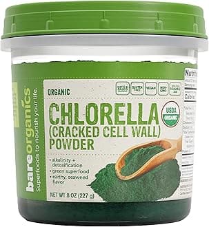 Bareorganics Raw Organic Chlorella Cracked Cell Wall Powder