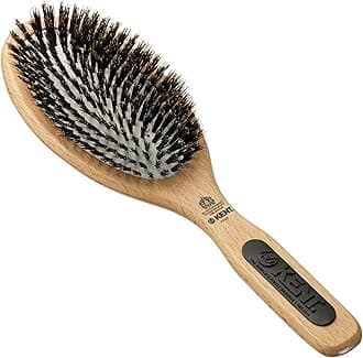 GB KENT PF07 100% Pig Hair Medium Bristle Cushion Hair Brush Perfect for Your Hair