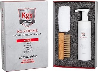 Kg's Premium Shoe Care Kit – Includes Cleaner, Suede Kit, Black & Brown Polish, Brushes, Applicators & Cloths for All Shoes