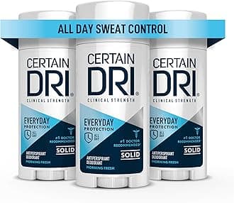 Everyday Strength Clinical Antiperspirant - 72-Hour Sweat Protection for Hyperhidrosis - Doctor-Recommended - Travel-Friendly - Fresh Scent - 2.6 oz (Pack of 3)