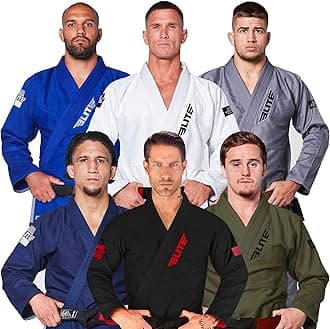 Elite Sports BJJ GI for Men IBJJF Kimono BJJ Jiujitsu GIS W/Preshrunk Fabric & Free Belt (See Special Sizing Guide)