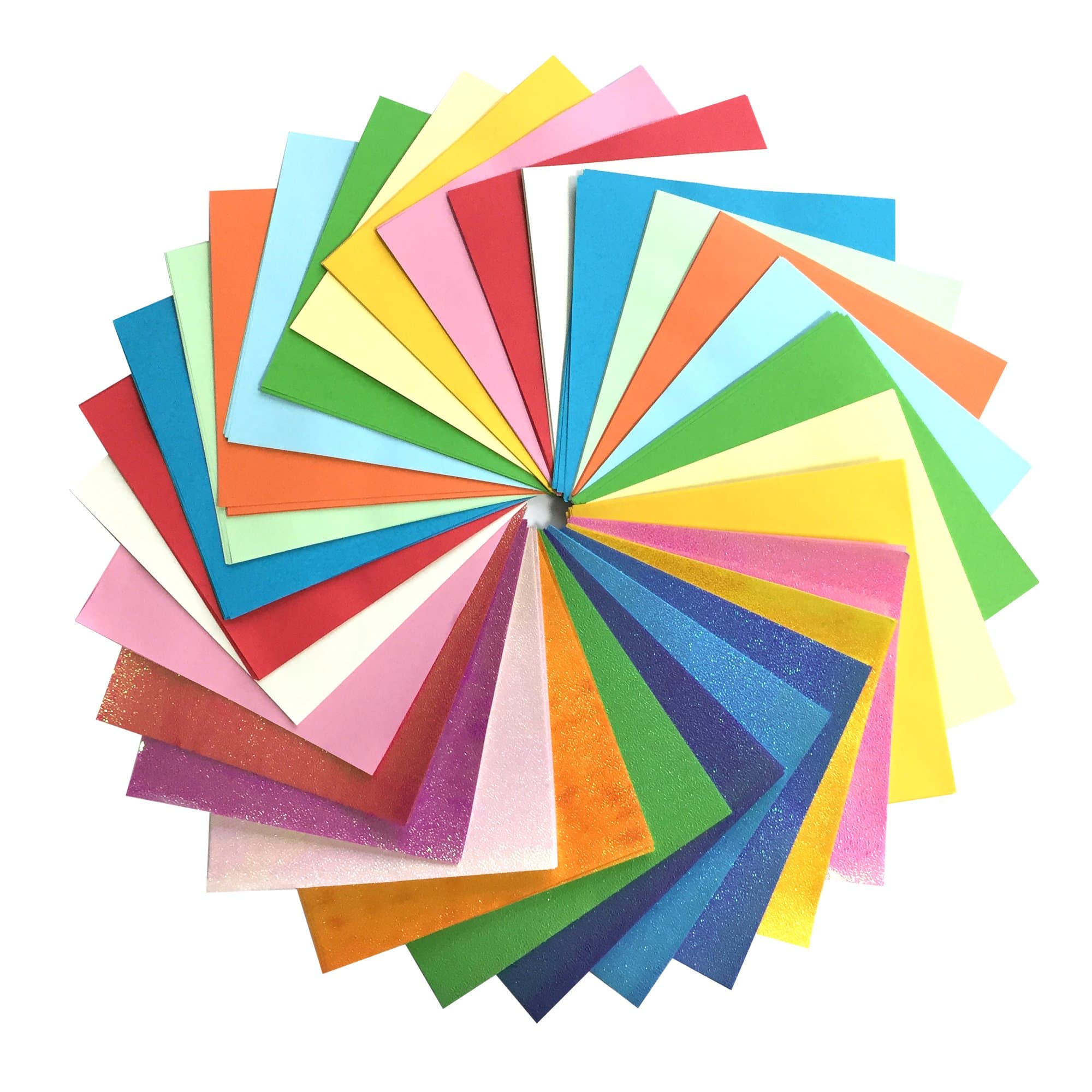 Wartoon 200 Sheets Double Sided Origami Paper and 50 Sheets Single Sided flash Origami Paper（6 x 6 inch