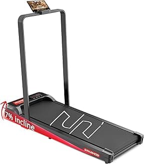 Sparnod STH-3004N 2 in 1 Walking Pad Treadmill for Home Use, 1–10 km/h, Foldable Rail, 7% Incline, LED Display, Shock Absorption, 90kg Capacity for Home & Office Use