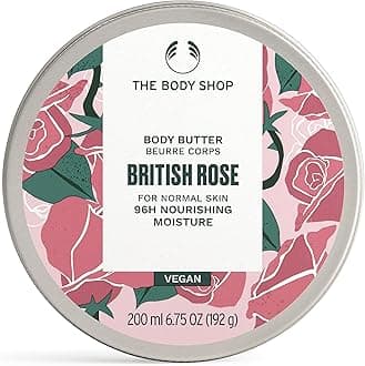 British Rose Body Butter | 96-Hour Deep Moisture | Softens Skin with Rose & Shea Butter Extract | Non-Greasy Cream | Dermatologically Tested | Perfect for Normal Skin | 200ml