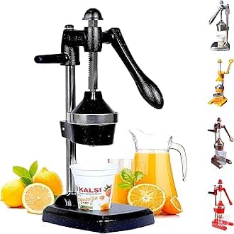 Kalsi Hand Press Aluminium Juicer with free lemon squeezer (black)