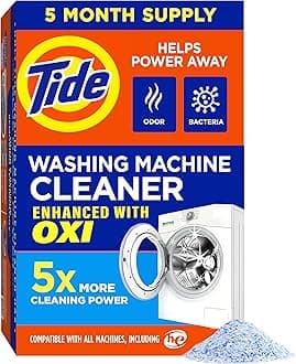 Washing Machine Cleaner by Tide, Washer Machine Cleaner Tablets for Front and Top Loader Machines, 5 Count Box