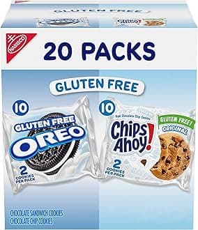 OREO Chocolate Sandwich Cookies & Chips AHOY! Chocolate Chip Cookies Gluten Free Cookies Variety Pack, 20 Snack Packs