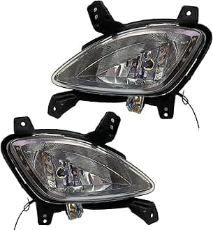 K D Halogen Fog Lamp Set For Hyundai I10 With Bulb (Pair) 2010-2013 Type 2