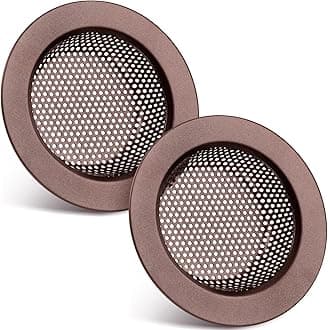 Retisee 2 Pcs Sink Strainer Stainless Steel Sink Drain Basket Cover Mesh Metal Food Catcher Kitchen Sink Accessories for Hair Garbage, Large Wide Rim of 4.4 Diameter (Oil Rubbed Bronze,2mm Dia Hole)