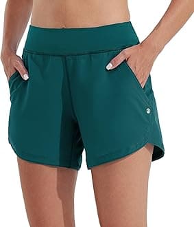 Willit Women's 5" Swim Board Shorts Quick Dry Beach Swimming Shorts UPF 50+ High Waisted Liner Pockets