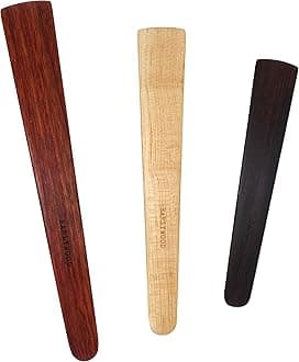 3-Piece Wood Kitchen Utensil Set: 3 Thin Wood Cooking Spatulas. Multipurpose wooden spatula set, great for flipping, sauteing, tasting, stirring. Handmade Wooden Utensils Set, Made in USA - BME