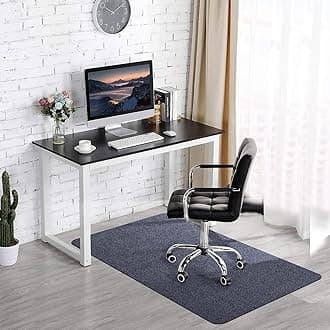 Office Chair Mat for Hardwood & Tile Floor, 55"x35" Computer Gaming Rolling Chair Mat, Under Desk Low-Pile Rug, Large Anti-Slip Floor Protector for Home Ofiice(Dark Gray)