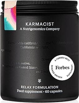 Karmacist Relax Formulation (60 Capsules) - Vegan Capsules with KSM-66 Ashwagandha, Magnesium & California Poppy - Science-Backed Stress Relief, Cortisol Reduction & Sleep Support