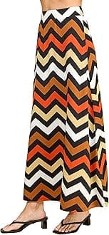 Women's Casual Comfy Stylish High Waist Flare Long Maxi Skirt – Available in Print & Solid Options