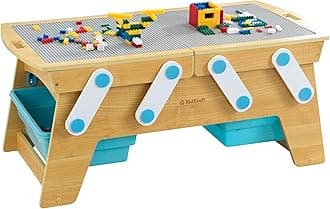 KidKraft Building Bricks Play N Store Wooden Table