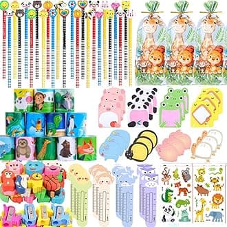 ANPHILE Return Gifts for Birthday Party, 24 Pack Stationery Birthday Goodie Bags with Pencils Erasers Stickers School Classroom Gifts for Students Classroom Gifts Rewards Prizes