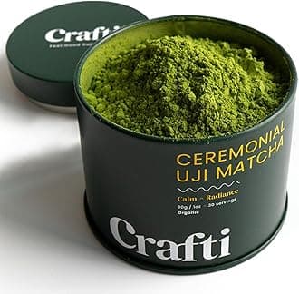 Ceremonial Grade Matcha Powder (Organic): Authentic Japanese Matcha Green Tea Powder, Sugar Free, Uji, Kyoto, Daily Use, For Barista Quality Lattes (30 G/1 Oz)