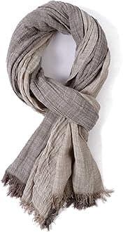 GERINLY Color Block Summer Scarf for Men Long Neck Wraps Shawl Urbanstyle Scarf Gift for Men