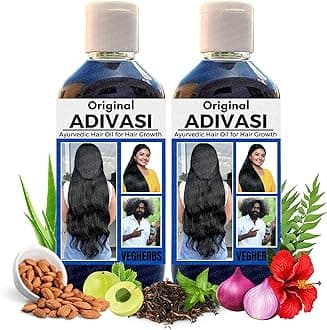 VegHerbs Original Adivasi Hair Growth Oil | Ayurvedic Adiwasi Herbal Kesh Tel With Natural Rosemary Essential & Biotin For Control Hairfall Anti Dandruff (Pack Of 1), 100 Grams