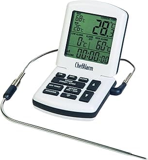ChefAlarm Professional Cooking Thermometer, Probe and Timer for Oven, Smoker, BBQ, Meats, Bread