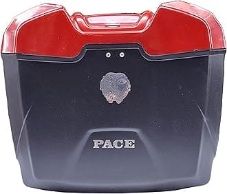 SARTE Bike Storage Luggage Side Box with Lock, Heavy Duty Plastic Suitable for All Bikes (Glossy Red)