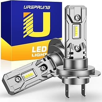 Ursprung Ultra Bright H7 Light Bulb, 2025 Latest 16CSP High-Density Chip Upgrade, 900% Brighter 6500K Cool White, 60,000 Hours Lifespan, IP69 Waterproof, No Hassle Installation Fog, Pack of 2