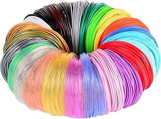 3D Pen 3D Printer Filament, 24 Colors 1.75mm PLA Filament Pack, High-Precision Diameter Filament, Each Color 10 Feet, Total 240 Feet Lengths by Mika3d