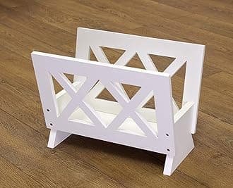 Frenchi Furniture Home Furnishing Contemporary Magazine Rack, white