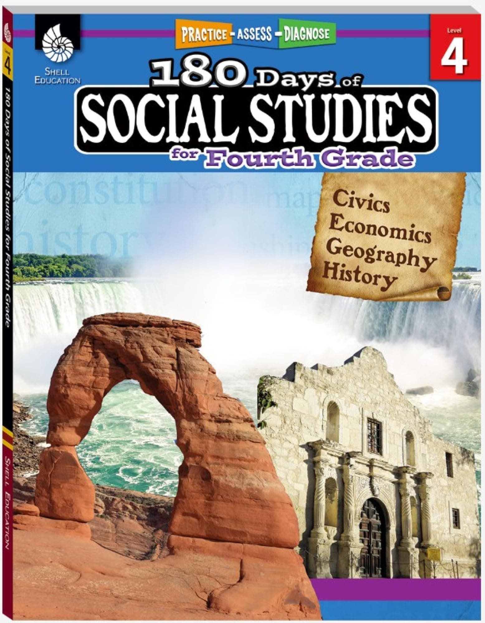 180 Days™: Social Studies, Civics for 4th Grade Practice Workbook for Classroom and Home, Cool and Fun Practice Created by Teachers (180 Days of Practice)