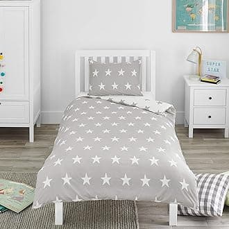 Grey & White Stars - Single Duvet Set