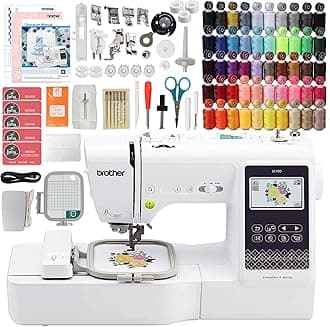 SE700 Embroidery & Sewing Machine with 50 Sewing Spools, Color Matching Bobbins & Accessories