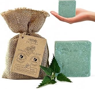Dr.Ancient Stinging Nettle Soap Bar, Organic Soap Bars Handcrafted the Traditional Way, Natural Chemical-Free, Vegan, Used for Face Wash, Body Wash, Hand Cleansing, Daily Skin Care, Herbal Cleanser