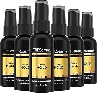 TRESemmé Travel Hairspray, Extra Hold, 6-Pack – Non-Aerosol Hair Spray for Layering, Anti-Humidity, Anti-Frizz Hair Products, 2 Oz Ea
